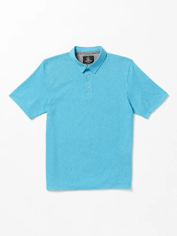 Men's Shirts with Cowl NecksBig Boys Wowzer Polo Short Sleeve Shirt - Turkish Blue