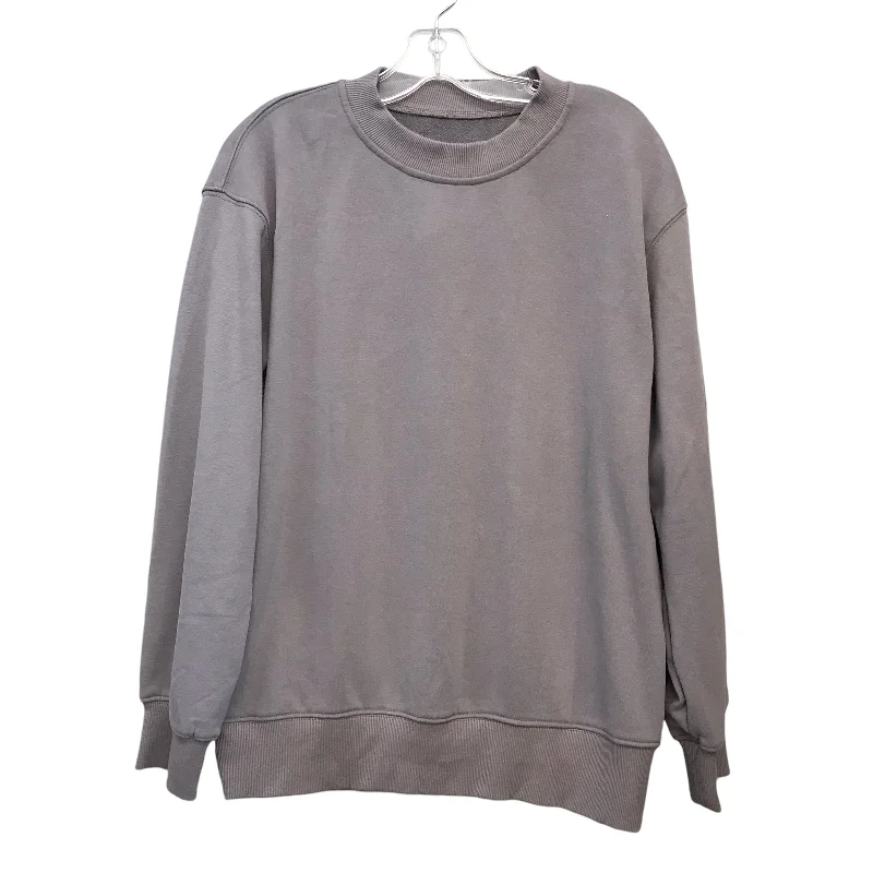Men's Hoodies with Relaxed FitsAthletic Sweatshirt Crewneck In Grey, Size:M