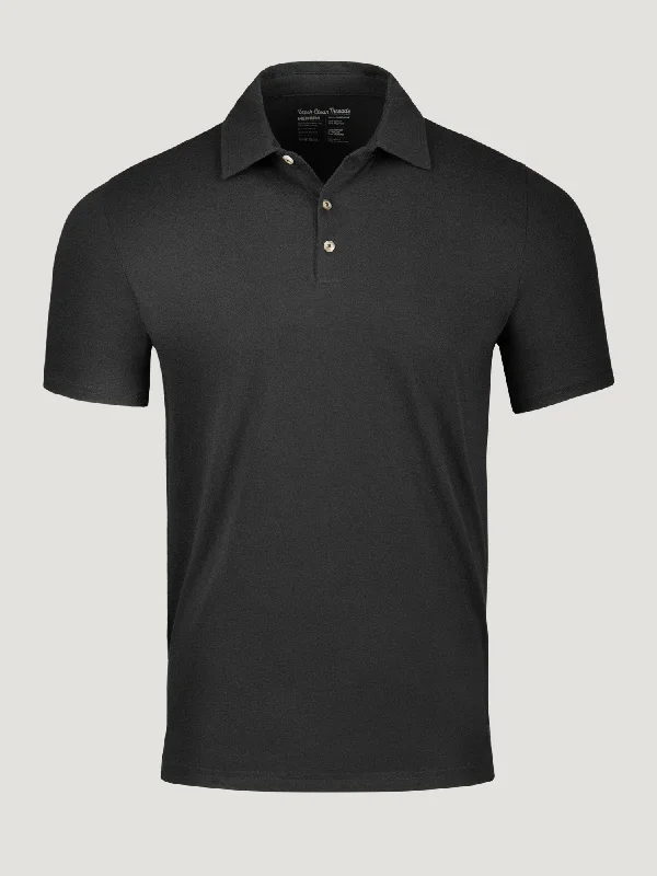 Breathable Men's Mesh TopsBlack Torrey Polo