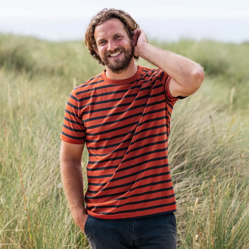 Rust & Navy Stripe