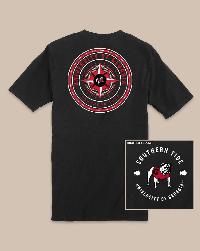 Men's Shirts with Wingtip CollarsGeorgia Bulldogs Gameday Collegiate Compass T-Shirt Men's Shirts with Wingtip CollarsGeorgia Bulldogs Gameday Collegiate Compass T-Shirt