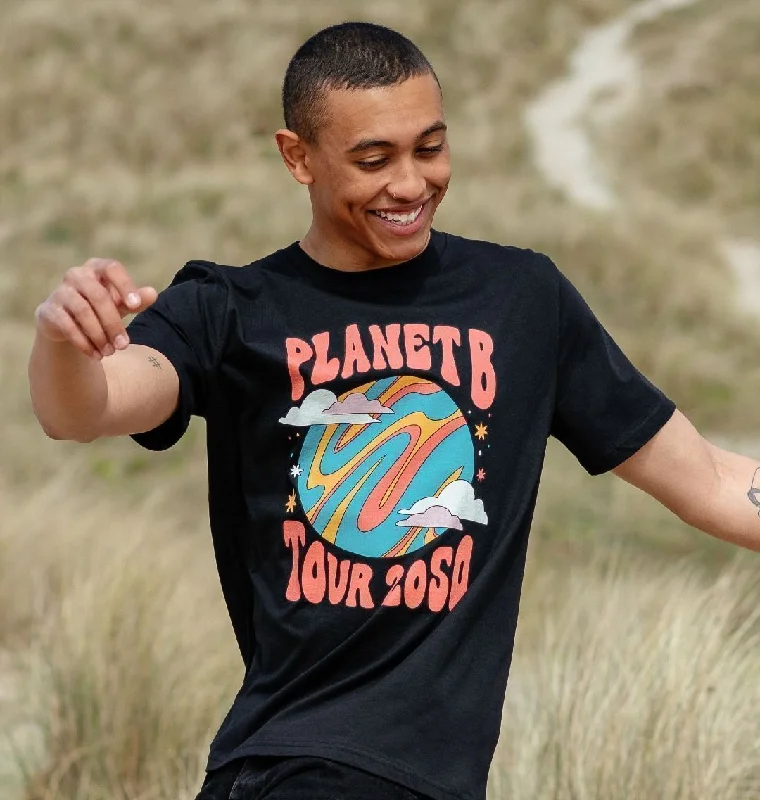 Men's Shirts with Cowl NecksPlanet B Tour T-shirt