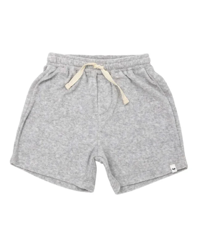 Men's Fashionable Cuffed ShortsBoy's Assorted Terry Track Short In Heathered Grey
