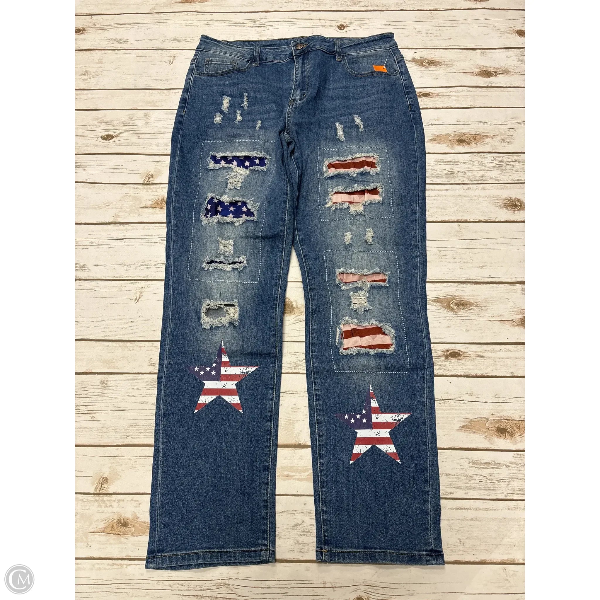 Designer Men's JeansJeans Straight By Cmf In Blue Denim, Size: Xl