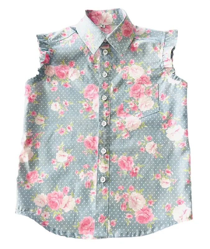 Men's Monochrome Shirts for a Minimalist VibeGirls' Blossom Fun Shirt In Sage