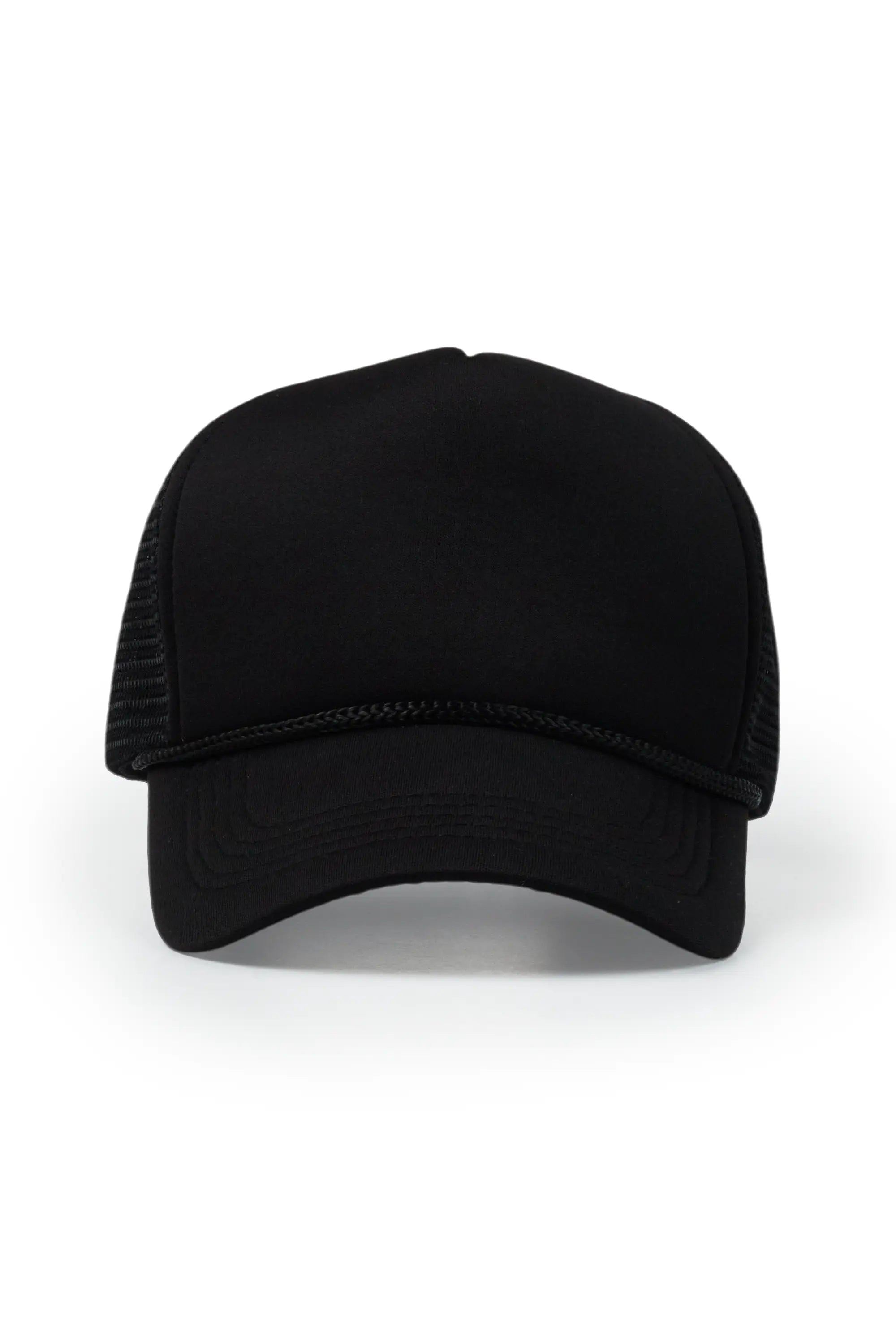 Adjustable Beanie HatsMens Black Basic Trucker Hat