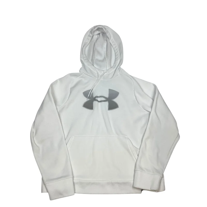 Men's Hoodies for BikingAthletic Sweatshirt Hoodie By Under Armour In White, Size: L Men's Hoodies for BikingAthletic Sweatshirt Hoodie By Under Armour In White, Size: L
