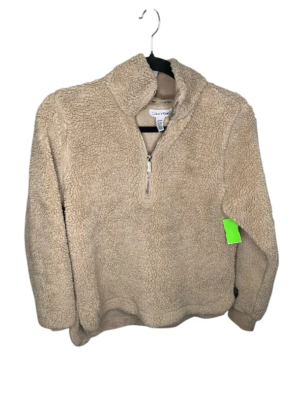 Men's Hoodies with Button-Down PocketsSweatshirt Collar By Calvin Klein In Brown, Size: S Men's Hoodies with Button-Down PocketsSweatshirt Collar By Calvin Klein In Brown, Size: S