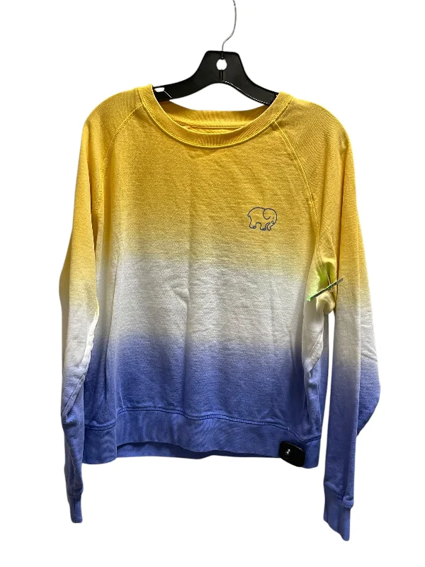 Men's Hoodies with Heavy-Duty ZippersSweatshirt Crewneck By Ivory Ella In Yellow, Size: L Men's Hoodies with Heavy-Duty ZippersSweatshirt Crewneck By Ivory Ella In Yellow, Size: L