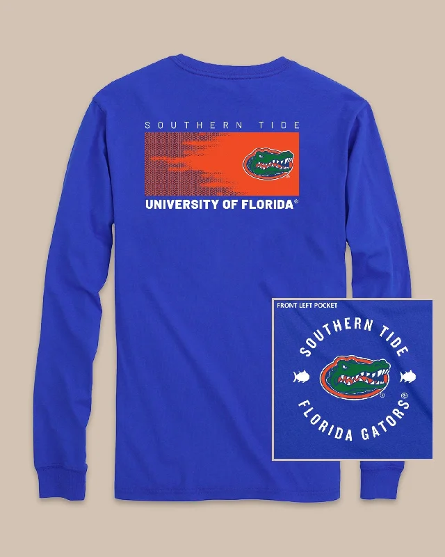 Men's Three-Quarter Sleeved TopsFlorida Gators Gameday Hexagon Gradient T-Shirt