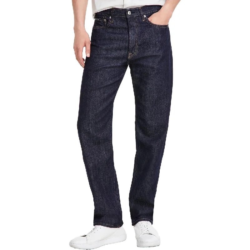 Latest Designer Men's JeansMens Stretch Denim Straight Leg Jeans