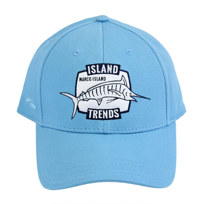 Unique Baseball CapsIsland Trends Marco Island Marlin Ponytail Baseball Cap Hat - Carolina Unique Baseball CapsIsland Trends Marco Island Marlin Ponytail Baseball Cap Hat - Carolina