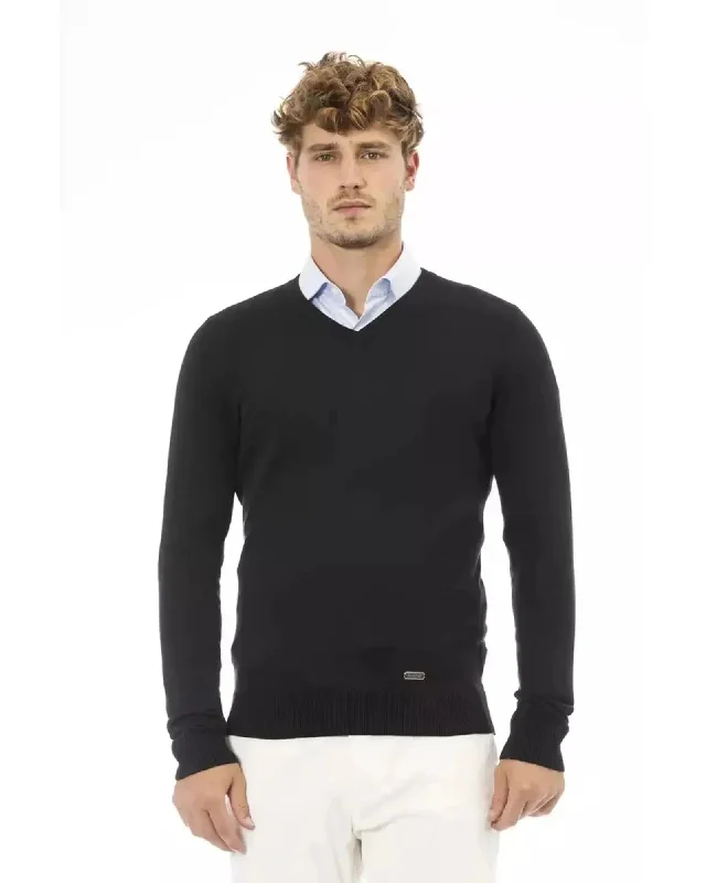 Men's Sweaters with Ribbed WaistbandsMetal Monogram V-Neck Sweater with Ribbed Details 52 IT Men Men's Sweaters with Ribbed WaistbandsMetal Monogram V-Neck Sweater with Ribbed Details 52 IT Men
