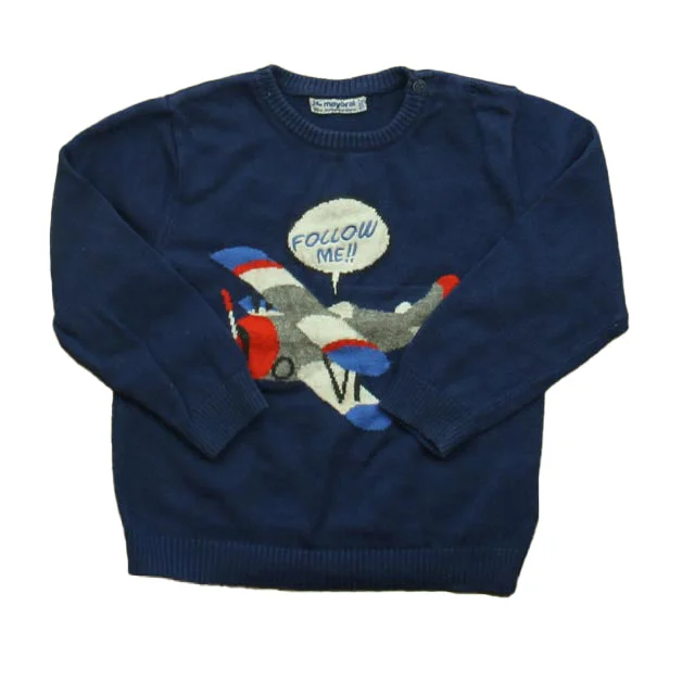 Men's Sweaters with Dropped ShouldersMayoral Boys Blue Plane Sweater