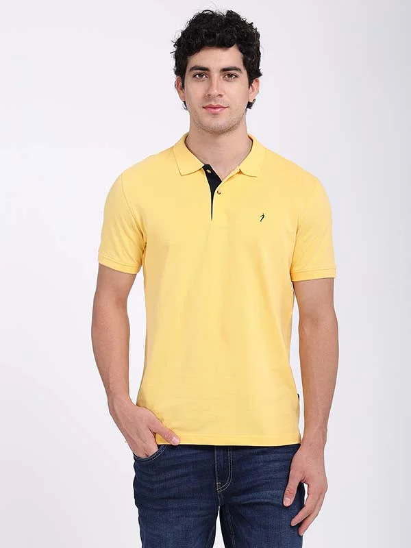 Men's Shirts with Logo EmbossmentsMen Solid Polo T-Shirt