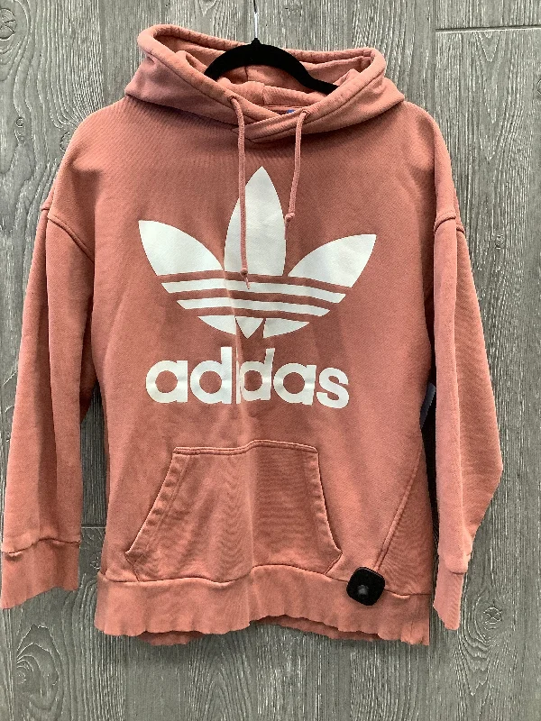 Men's Hoodies with Appliqué DetailsAthletic Sweatshirt Hoodie By Adidas In Pink, Size: Xs Men's Hoodies with Appliqué DetailsAthletic Sweatshirt Hoodie By Adidas In Pink, Size: Xs