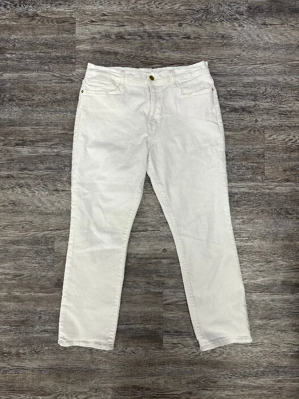 Men's Jeans Made from Recycled MaterialsWhite Denim Jeans Designer Frame, Size 14