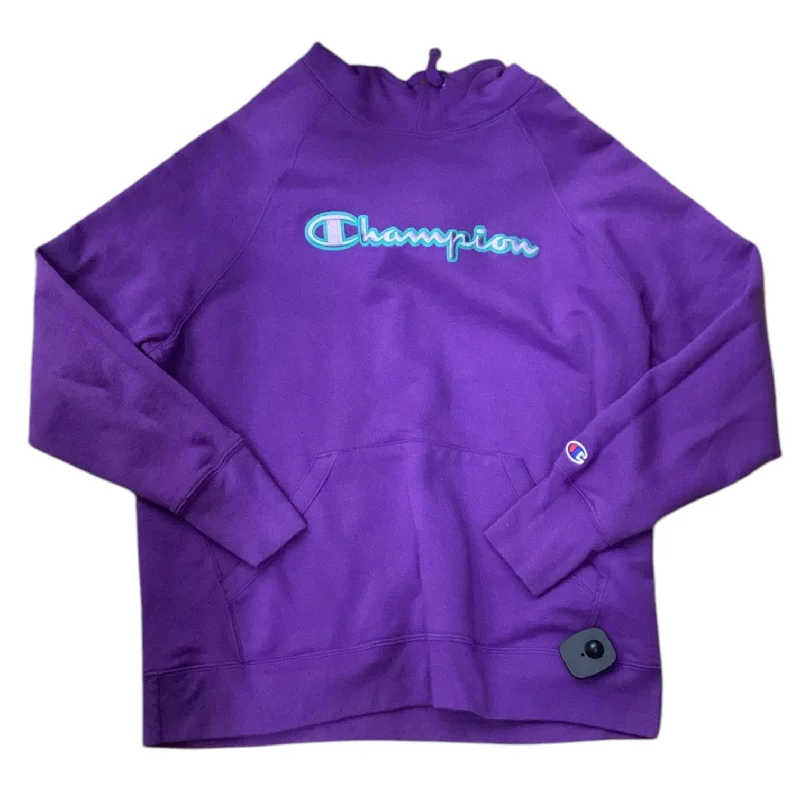 Men's Hoodies for Casual WearAthletic Sweatshirt Hoodie By Champion In Purple, Size: L Men's Hoodies for Casual WearAthletic Sweatshirt Hoodie By Champion In Purple, Size: L