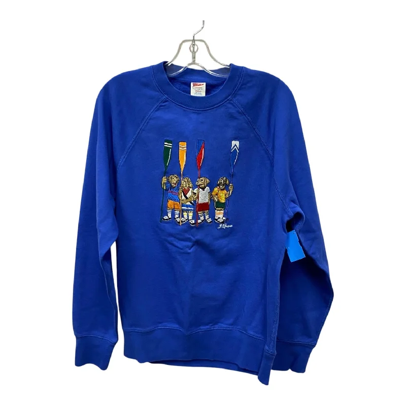 Casual Men's Zip-Up HoodiesSweatshirt Crewneck By J. Crew In Blue, Size:S