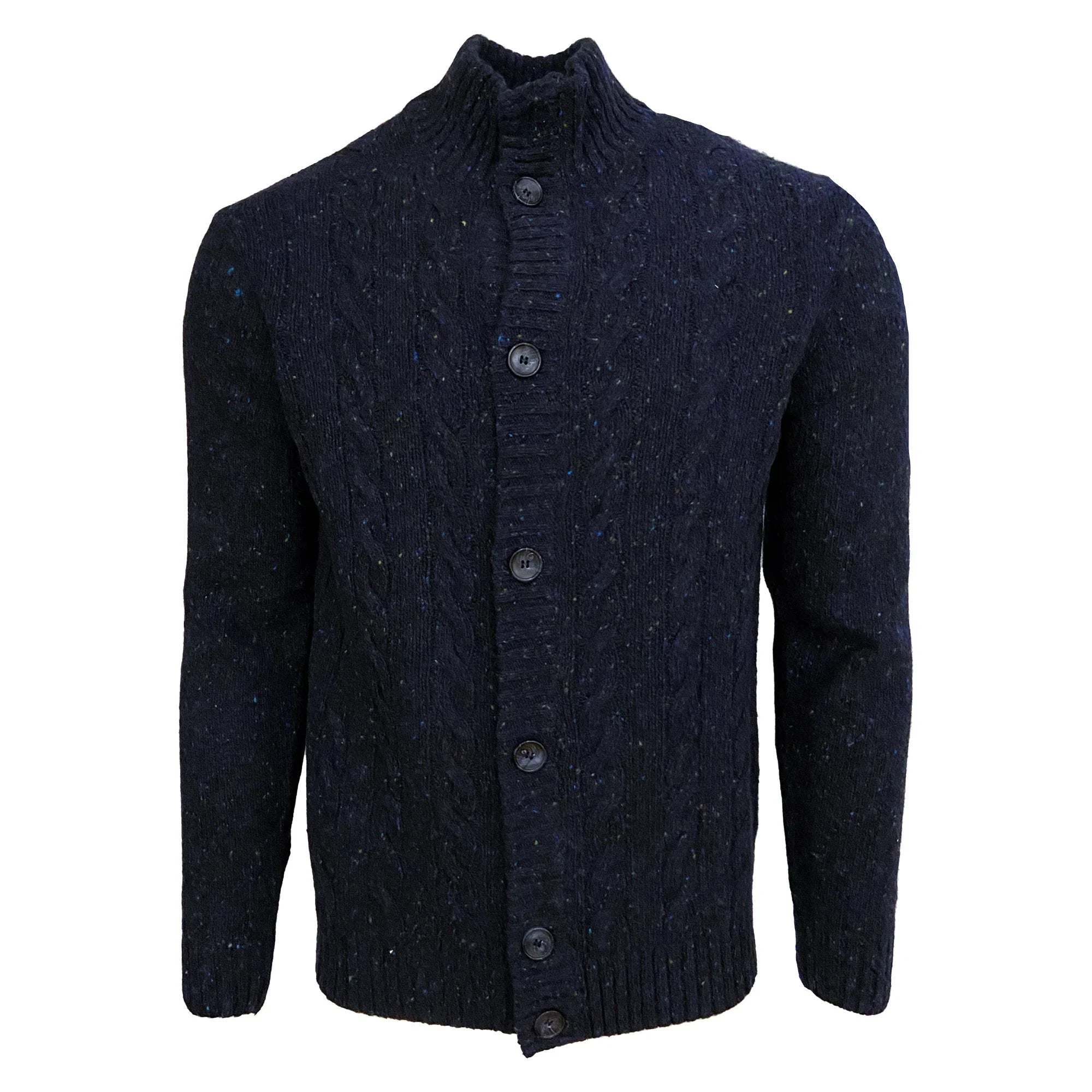 Men's Sweaters for Winter SportsViyella Button Cardigan Made in Italy Blue - 559651 1698