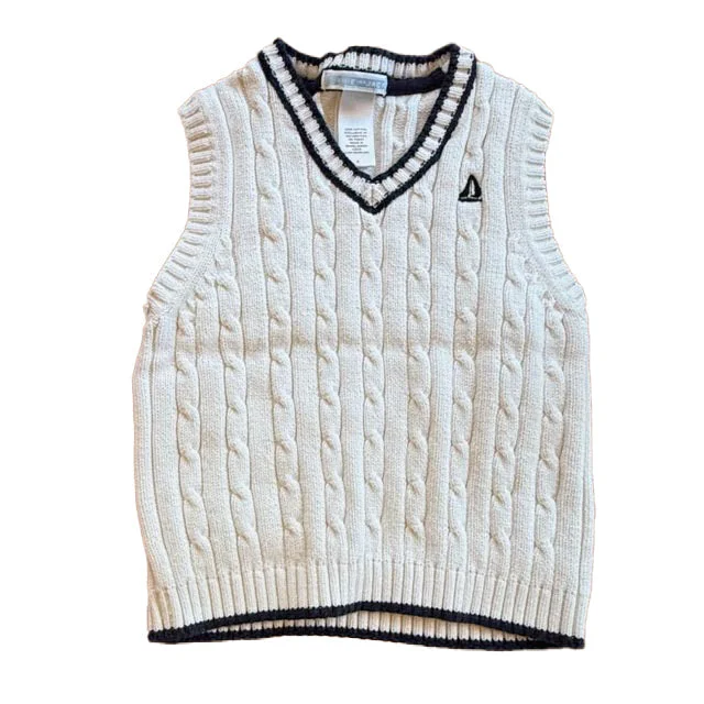 Men's Sweaters with Short SleevesJanie and Jack Boys White | Navy Sweater Vest
