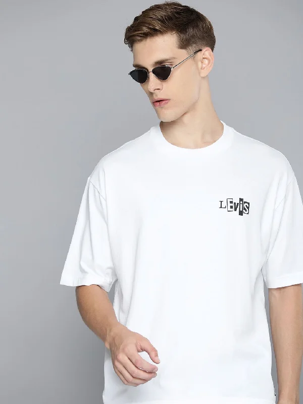 Men's Shirts with Patchwork PatternsMen's Solid Loose Fit T-shirt