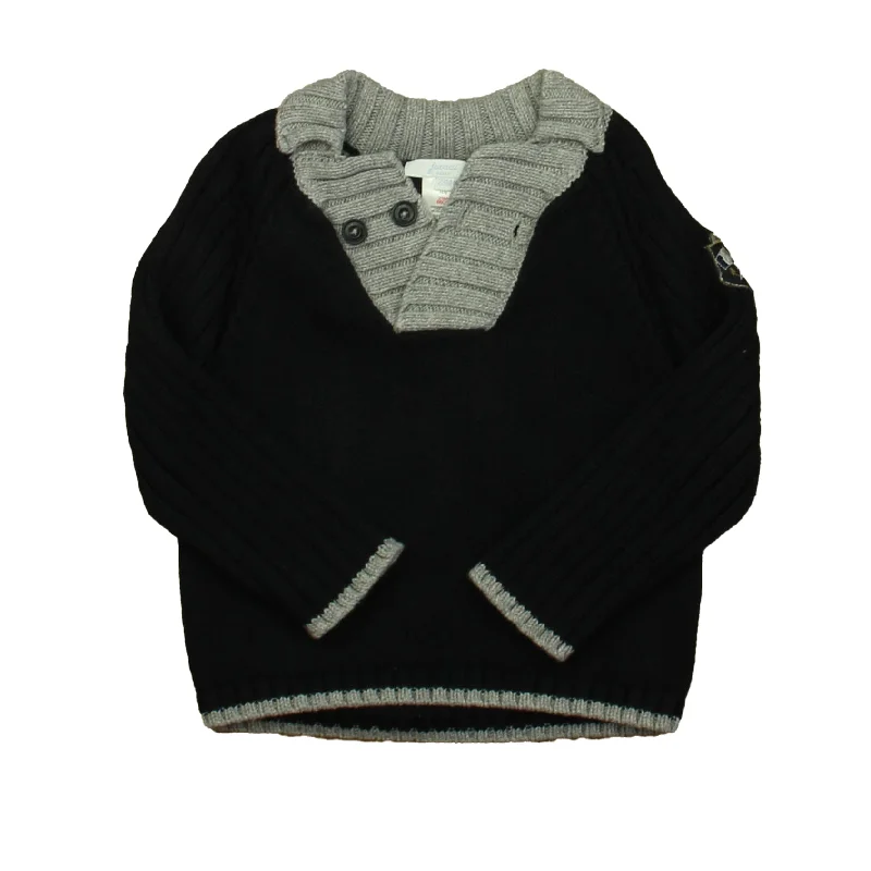 Chic Men's Cashmere SweatersJacadi Boys Navy | Gray Sweater