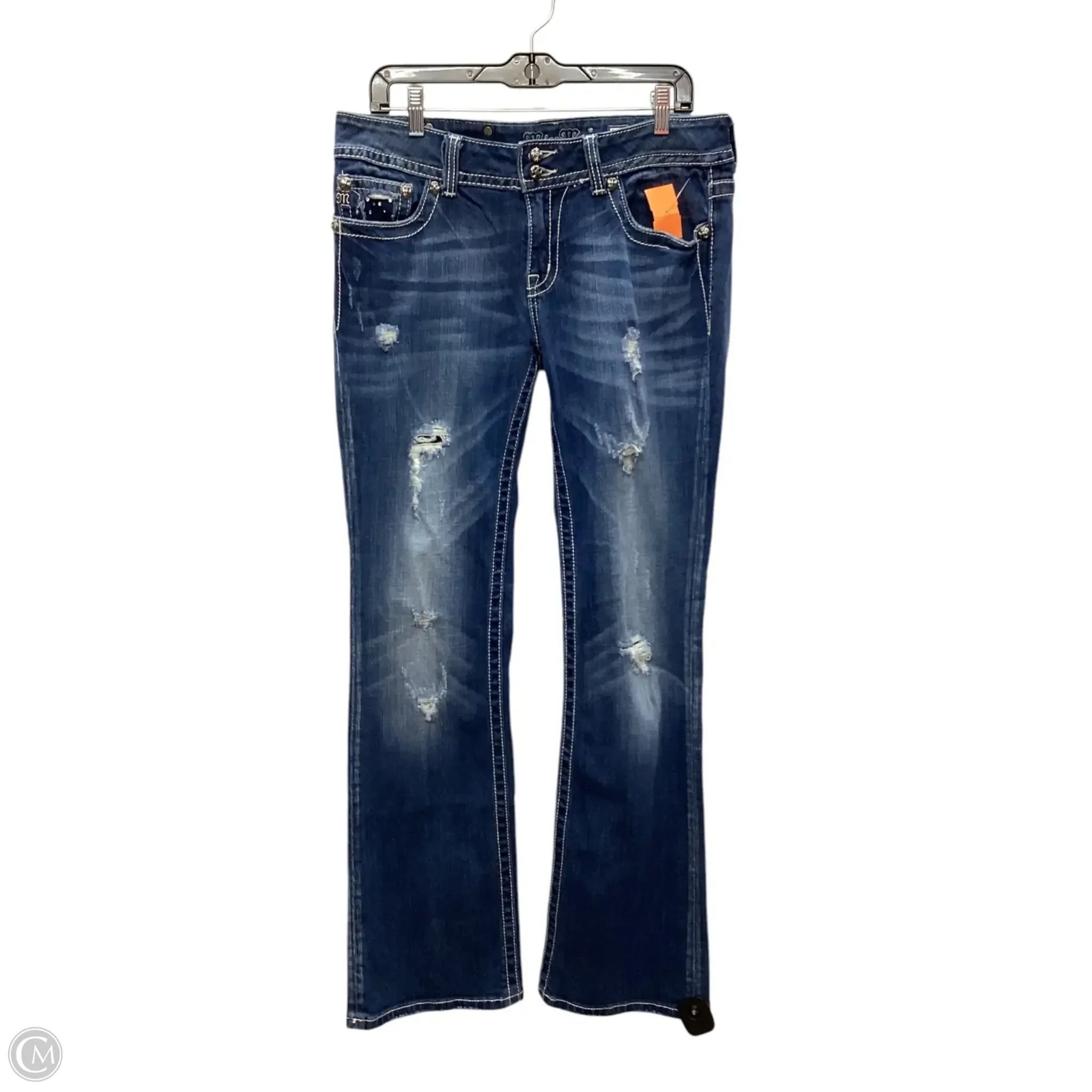 Men's Skinny JeansJeans Boot Cut By Miss Me In Blue Denim, Size: 14