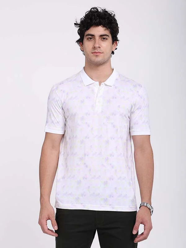 Men's Shirts with Patchwork PatternsMen Printed Polo T-Shirt
