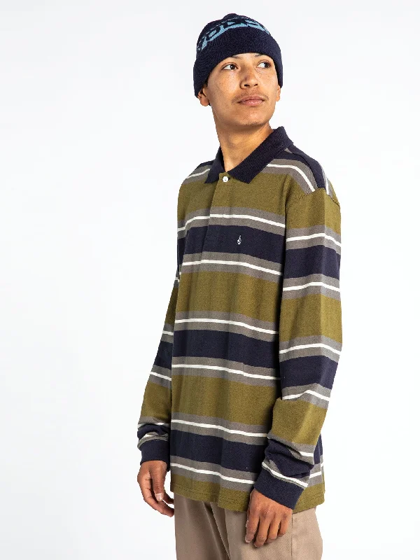 Men's Shirts with Convertible CollarsHasley Polo Long Sleeve - Navy