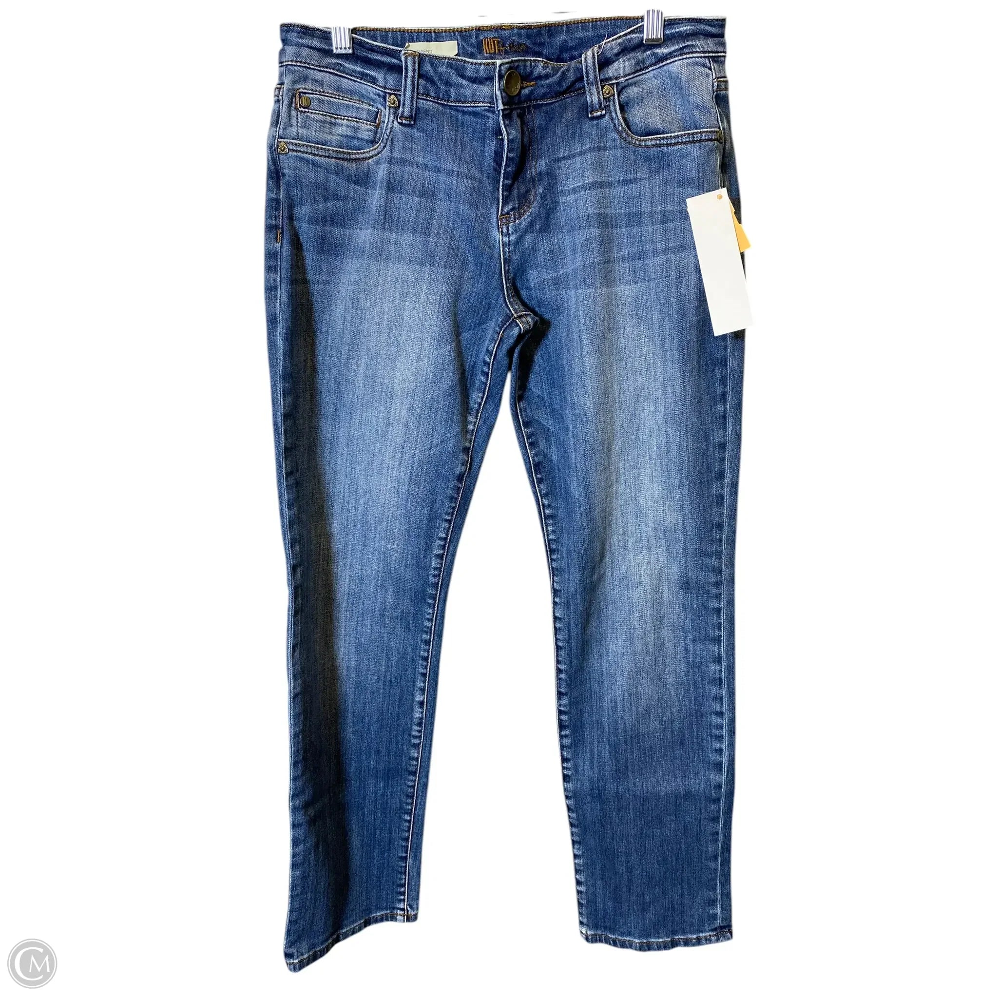Designer Skinny Men's JeansJeans Boyfriend By Kut In Blue Denim, Size: 8