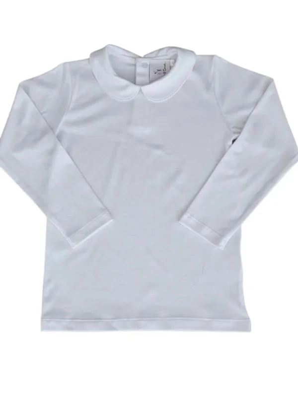 Men's Neutral-Tone Shirts for Versatile StylingHannah Shirt With Peter Pan Collar In White Men's Neutral-Tone Shirts for Versatile StylingHannah Shirt With Peter Pan Collar In White