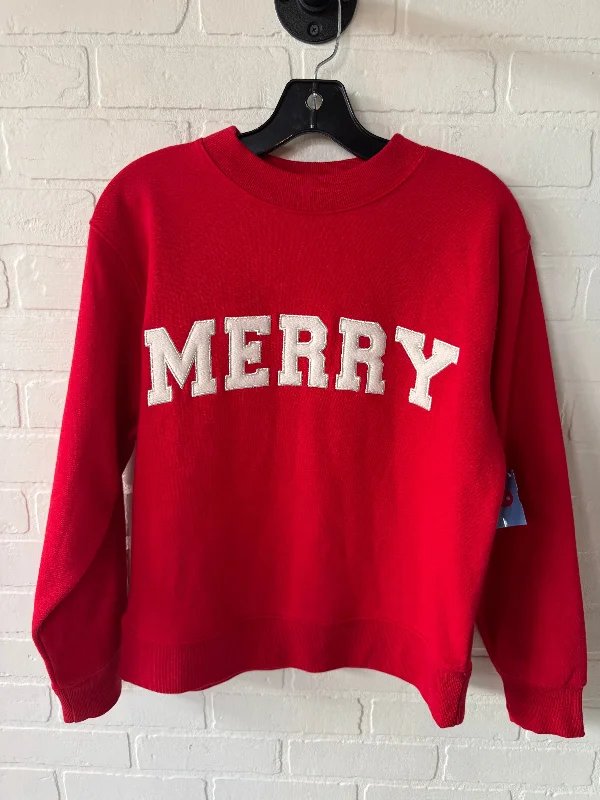 Men's Hoodies with Appliqué DetailsSweatshirt Crewneck By Universal Thread In Red & White, Size: Xs Men's Hoodies with Appliqué DetailsSweatshirt Crewneck By Universal Thread In Red & White, Size: Xs