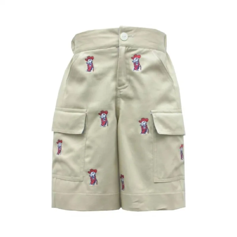 Modern Men's Patterned ShortsBoys' Ole Miss Collegiate Cargo Shorts In Off White
