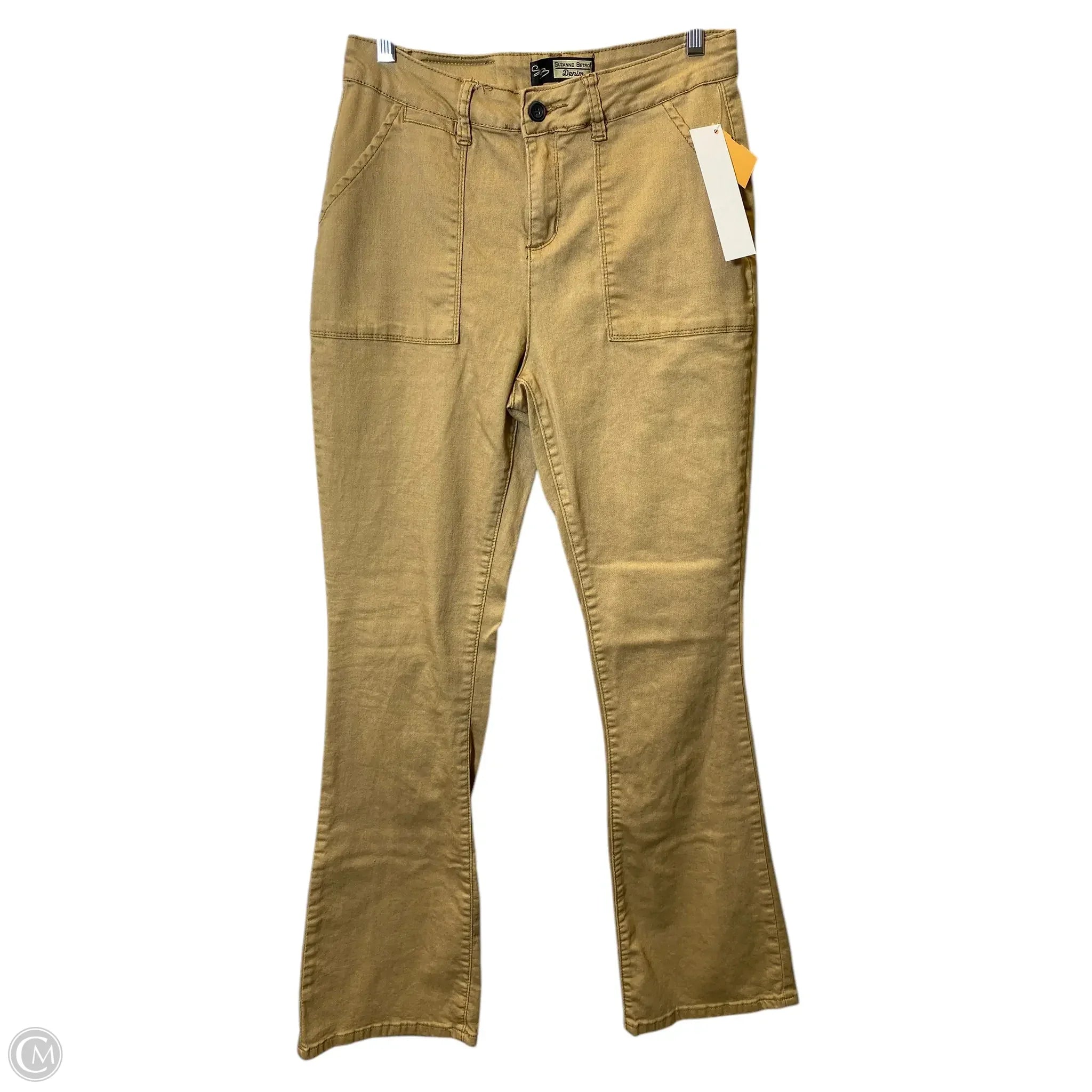 Men's Jeans in Unique PatternsJeans Wide Leg By Suzanne Betro In Beige, Size: 12