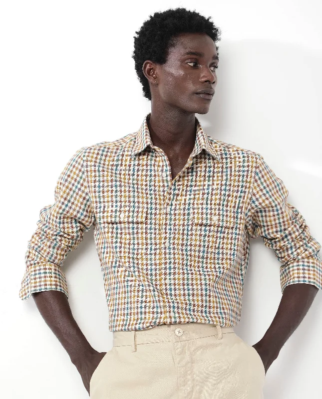 Men's Striped Long-Sleeve Shirts for a Maritime FeelRare Rabbit Mens Essen Mustard Cotton Fabric Full Sleeve Regular Fit Gingham Checks Print Twill Shirt Men's Striped Long-Sleeve Shirts for a Maritime FeelRare Rabbit Mens Essen Mustard Cotton Fabric Full Sleeve Regular Fit Gingham Checks Print Twill Shirt