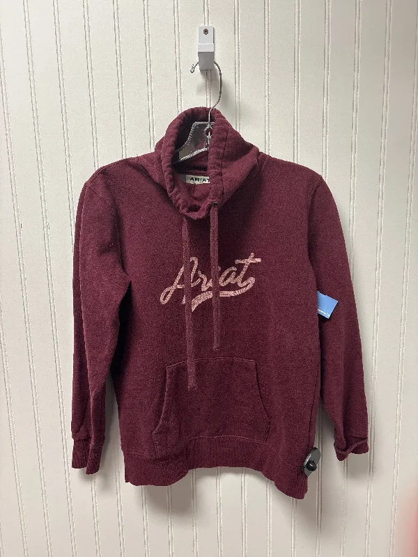 Classic Men's Cotton HoodiesSweatshirt Hoodie By Ariat In Maroon, Size: Xs