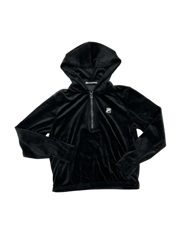 Men's Hoodies with Water-Repellent FabricAthletic Sweatshirt Hoodie By Fila In Black, Size: L Men's Hoodies with Water-Repellent FabricAthletic Sweatshirt Hoodie By Fila In Black, Size: L