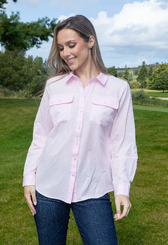 Men's Neutral-Tone Shirts for Versatile StylingLight Stripe Relaxed Fit Shirt