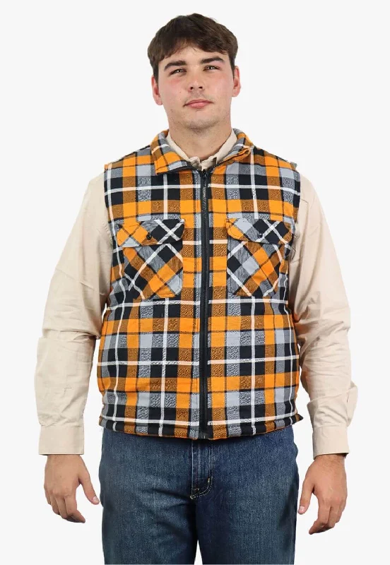 High-Quality Men's Duffle CoatsPilbara Zipper Flannelette Quilted Vest
