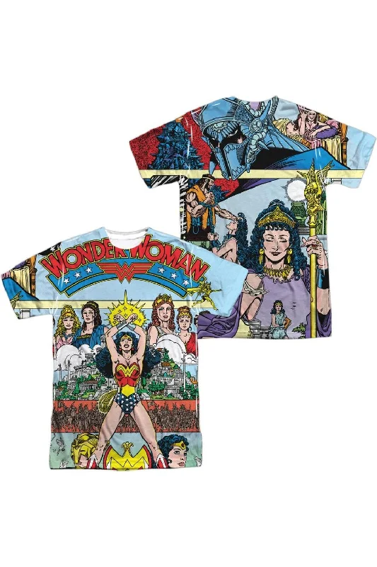 Men's Shirts with Abstract DesignsJustice League of America No 1 Cover (Front/Back Print) Short Sleeve Adult Poly Crew Tee / T-Shirt