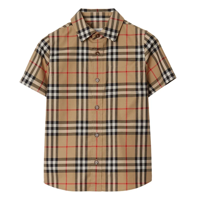 Men's Versatile Dress Shirts for Multiple OccasionsBeige Vintage Check Cotton Shirt Men's Versatile Dress Shirts for Multiple OccasionsBeige Vintage Check Cotton Shirt