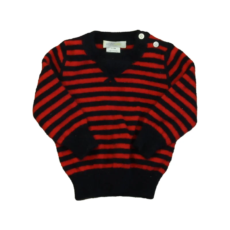 Men's Sweaters with Unique and Custom DesignsCrewcuts Boys Navy | Red Stripe Sweater