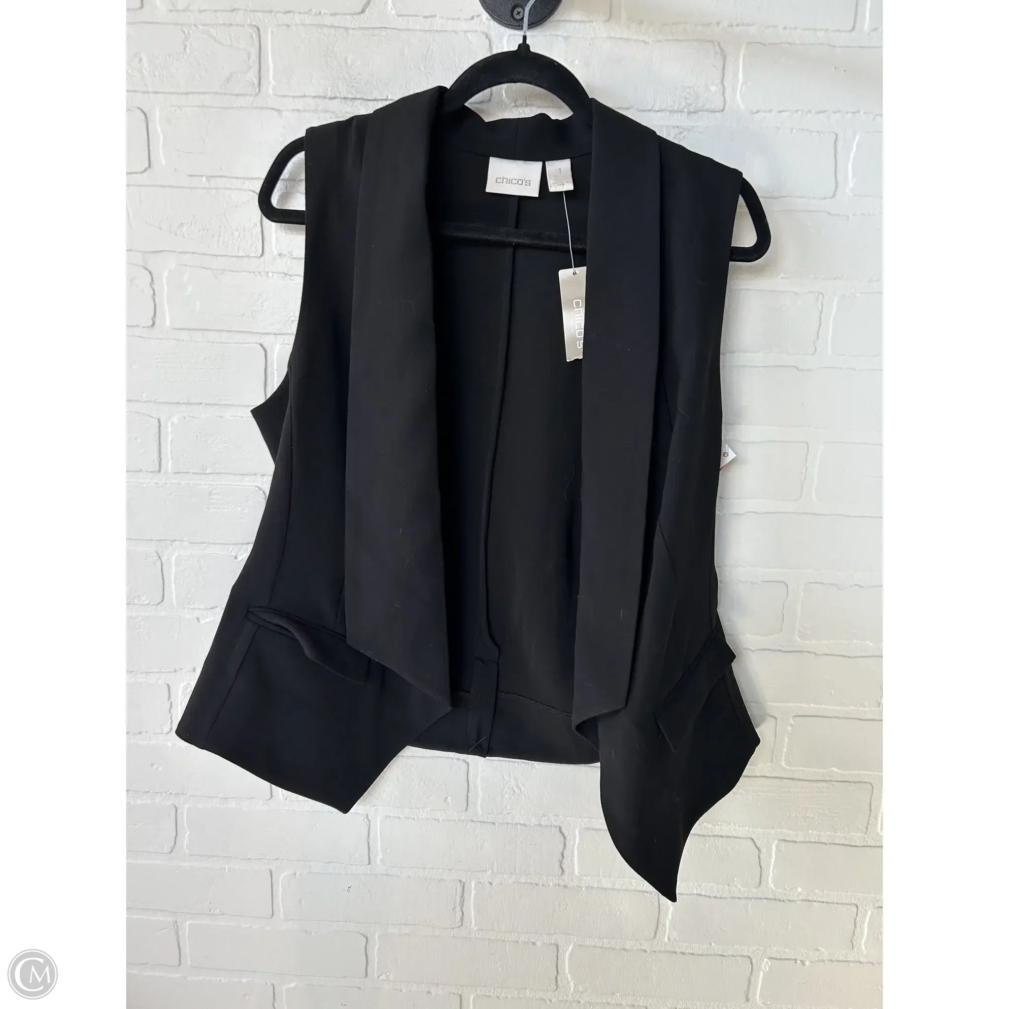 Versatile Men's Pea CoatsVest Other By Chicos In Black, Size: M
