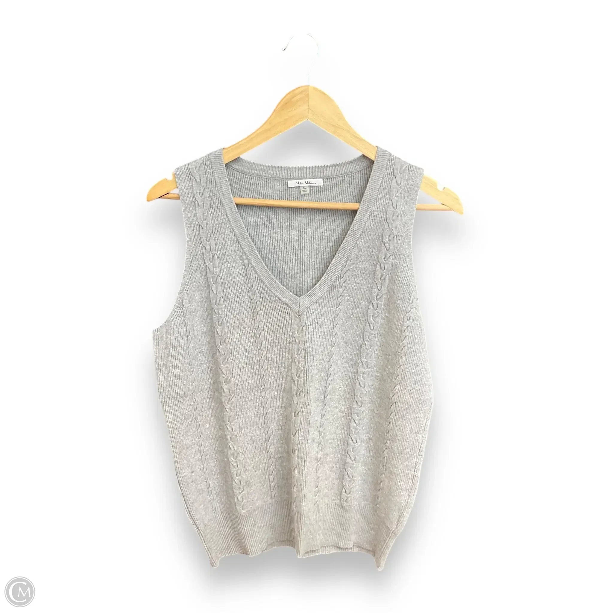 Stylish Men's Biker JacketsVest Sweater By Vila Milano In Grey, Size: Xl