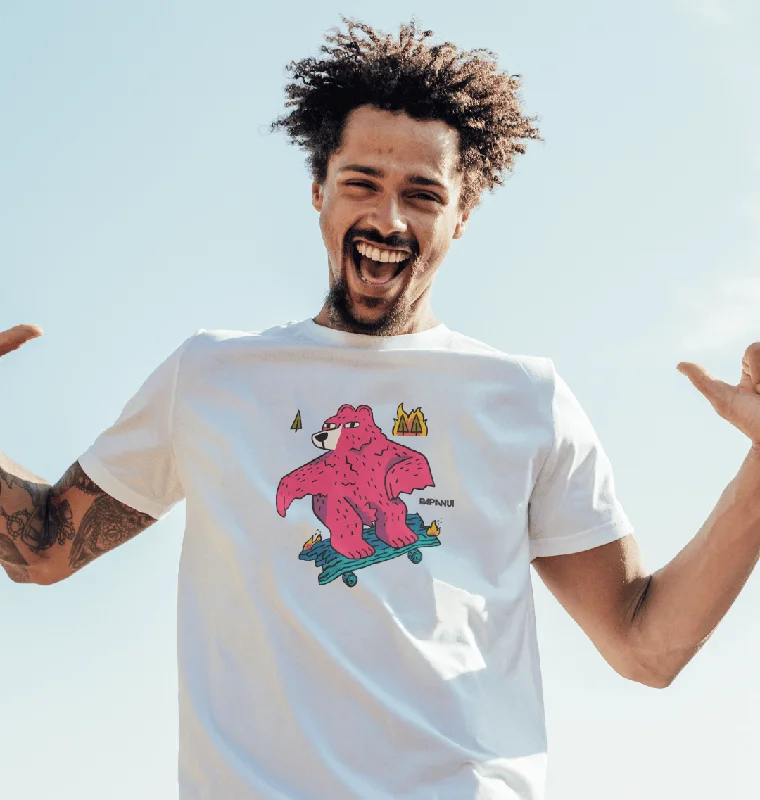 Men's Shirts with Single-Breasted DesignsMen's Skateboard T-shirt