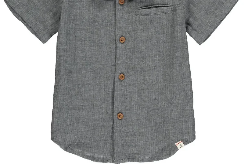 Men's Layering Shirts for Seasonal TransitionsBoy's Newport Button Down Shirt In Grey Gauze Men's Layering Shirts for Seasonal TransitionsBoy's Newport Button Down Shirt In Grey Gauze