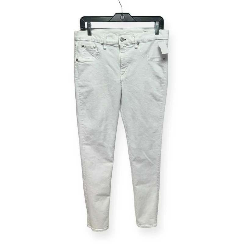 Zip-Fly Men's JeansCate Skinny Jeans Designer Rag & Bones Jeans In White, Size 14/32