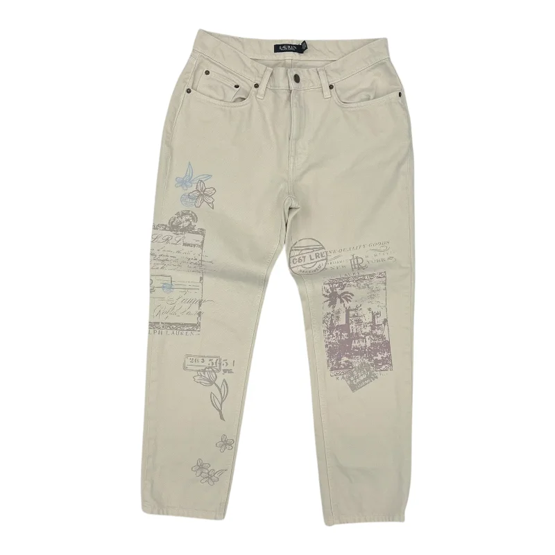 Yoked Back Men's JeansJeans Straight By Lauren By Ralph Lauren In Cream, Size:6