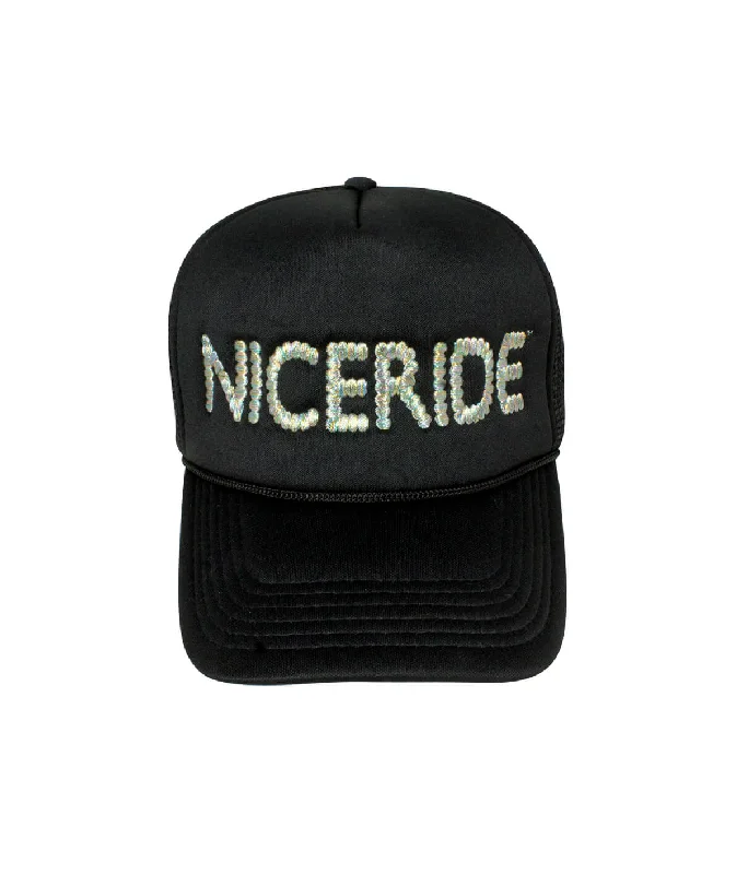 Waterproof Fishing Hats"Pearl" Black Foam Trucker Hat